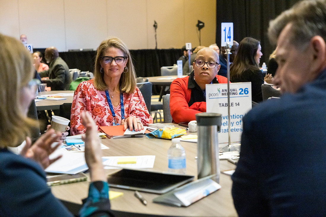 PCORI's tweet photo. That’s a wrap on #PCORI26! 🎬

Over the last two days, we’ve seen the power of collaboration, innovation and patient-centered research in action.

🤝 Research is strongest when patients, caregivers, clinicians and other health decision makers are meaningful partners throughout the research process.

Thank you to everyone who made this year’s PCORI Annual Meeting such a meaningful and impactful experience!
