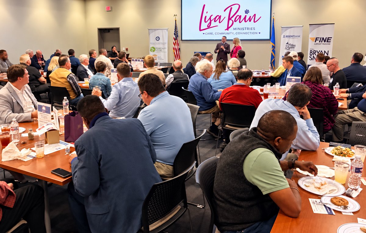 lbain7's tweet photo. What a wonderful luncheon today with Tulsa Christian Businessmen-TCB!

We have cherished their friendship and support over the years, and we are so grateful for their generous donation today to support our programs.  Incredible leaders doing great things!  Thankful! https://t.co/SdqTmdfFXd