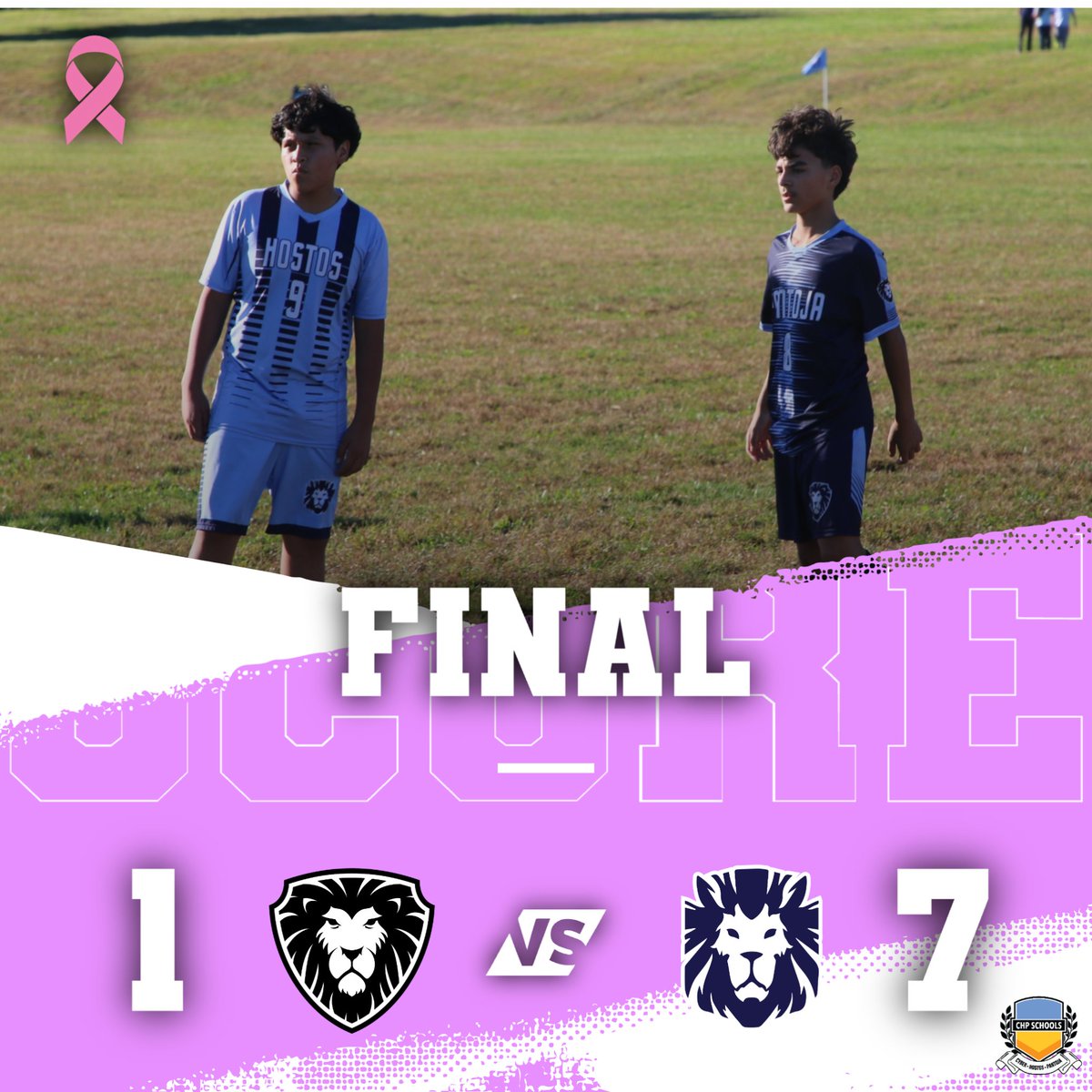 CHPathletics's tweet photo. Final Score!

Hostos defeats Pantoja 7-1 during today's MPAA Coed Soccer match. #GoLIONS @mpaasports https://t.co/6J2cQ3cKr5