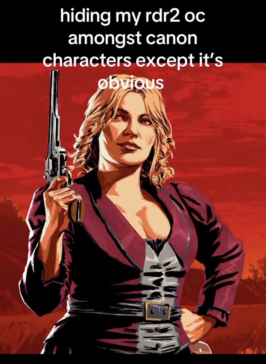 deviledminion's tweet photo. red dead tiktok is genuinely full of the most brainless people imaginable it’s actually kinda amazing. i’ve had multiple people think karen is my oc or say things like her holding a bible isn’t accurate to the game/time period ? https://t.co/a4R0ihCMYP