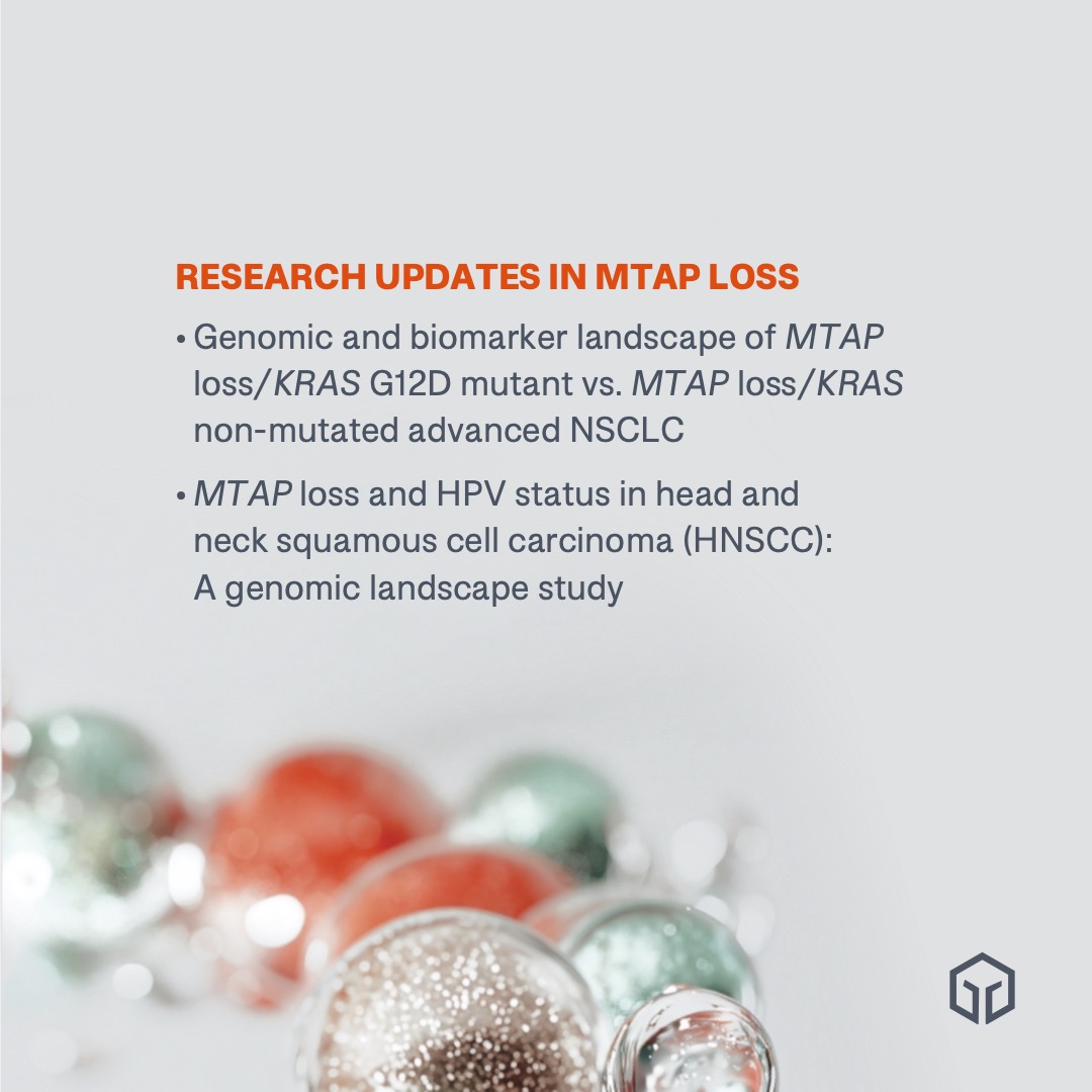 Foundation Medicine ESMO 2026 slide: RESEARCH UPDATES IN MTAP LOSS (2 of 2)