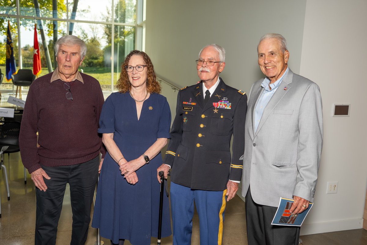RepValHoyle's tweet photo. I was honored to join Lieutenant Colonel David Gauntlett at the formal pinning for his Bronze Star with a V.

Due to lost paperwork, this medal was long overdue and I’m glad that my team was able to help make this happen. Lieutenant Colonel Gauntlett's bravery in Vietnam saved lives, and in over 50 years of service to the military, he demonstrated great courage and patriotism.