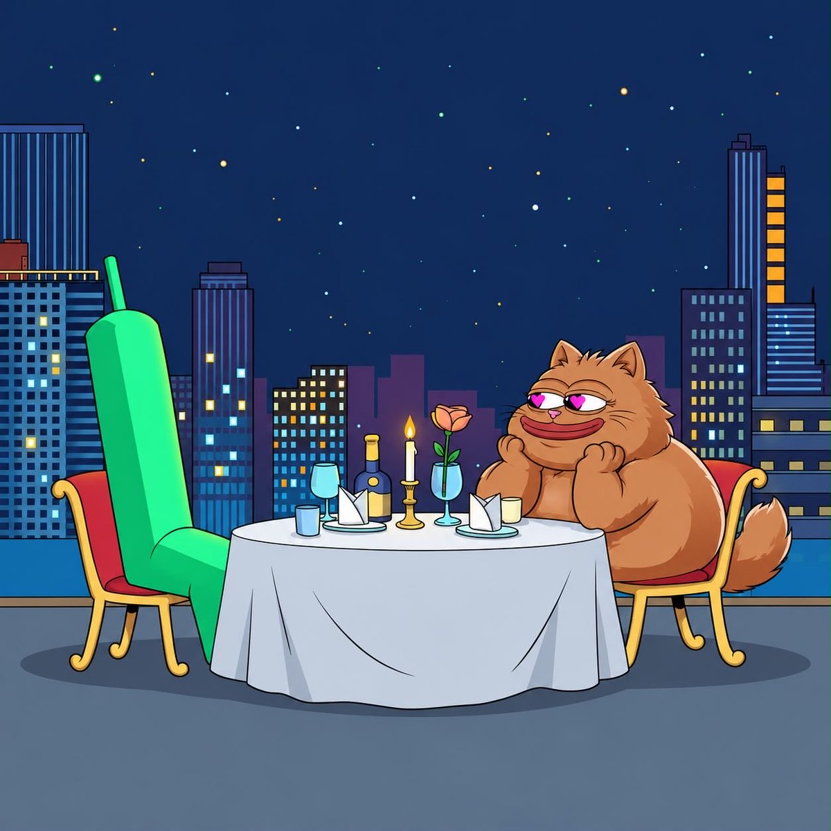 fatkatbnb's tweet photo. My date night ❤️ Me and my green candle lovey dovey 🐈 https://t.co/CshUOLHUX2