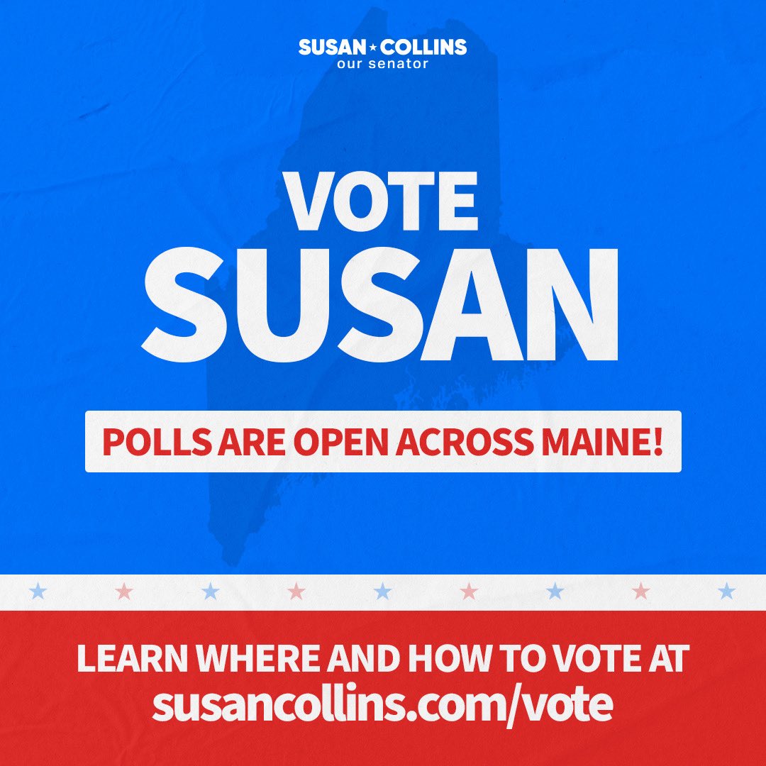 SenSusanCollins's tweet photo. We’re officially two weeks out from Election Day! There’s still time to make your plan to vote! 

https://t.co/JM5ZVALI5e https://t.co/tfT1jFScu1