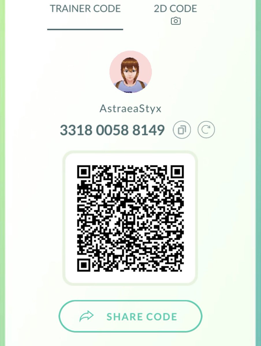 Astraea_Styx's tweet photo. Let’s be friends. I need more people to send gifts to. #PokemonGO #friendcode #Pokemon https://t.co/i4XQAsf2nd