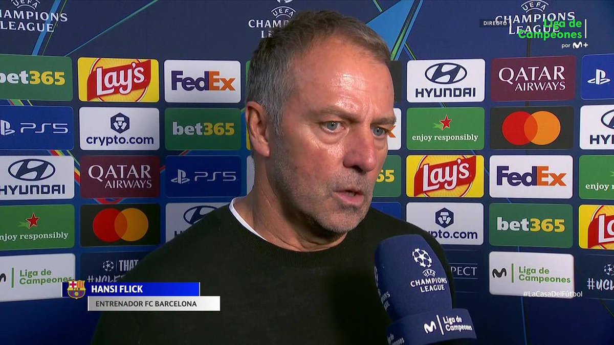 FCBarcelonePost's tweet photo. 🚨🎙️| 𝗛𝗔𝗡𝗦𝗜 𝗙𝗟𝗜𝗖𝗞 : "Je pense que c'était un grand match des deux équipes. Au final, le PSG a montré qu'il était meilleur que nous. Nous avons perdu ce match, mais nous en avons aussi beaucoup appris." #FCB https://t.co/BE8fDUmX6x