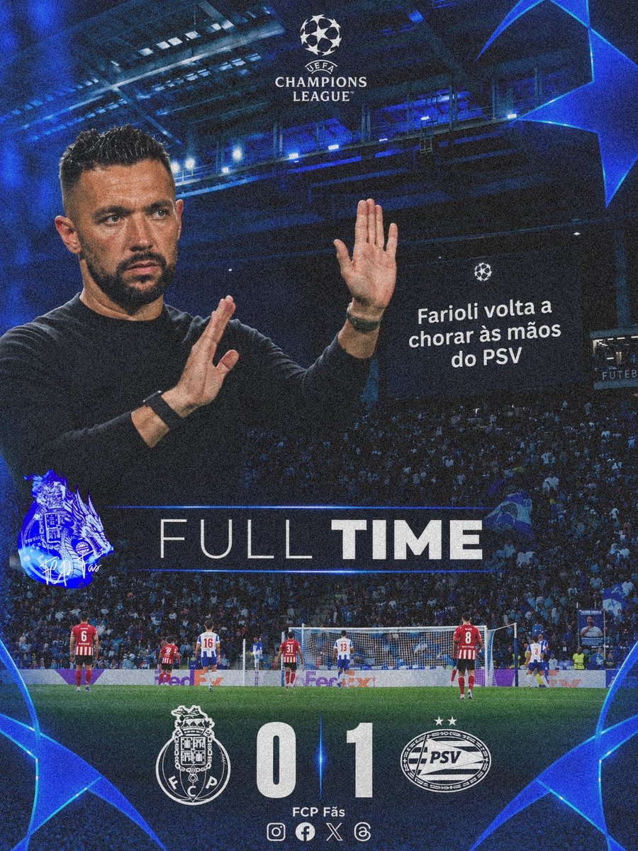 portistas2023's tweet photo. Isto não é o FC Porto que queremos ver. 
Sem ideias, sem intensidade, sem desculpa.

Exige-se mais!
Envergonhados na Champions.

3 jogos 3 derrotas =0PTS 😡 

Comentários?

#UCL #UCLDraw #FCPPSV #Farioli #ChampionsLeague #FCPorto https://t.co/eR8XVyNmpg
