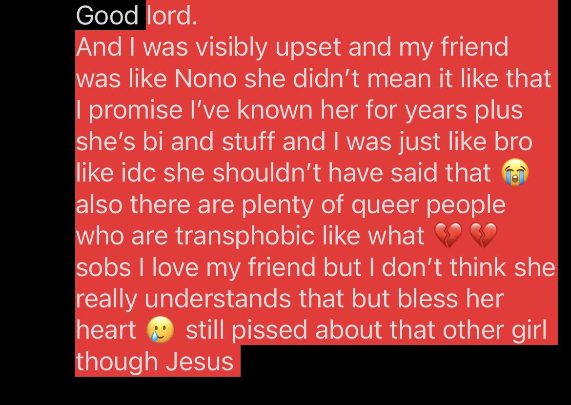 Milo_starz09's tweet photo. My friend asked this girl what her pronouns were and she was like “oh I don’t do all that, like no hate but I don’t do all that” but like in a very judgy tone like boi wth are you talking about???? So you don’t have pronouns then??? You just want me to call you your name??? Good https://t.co/qscQyM75QG