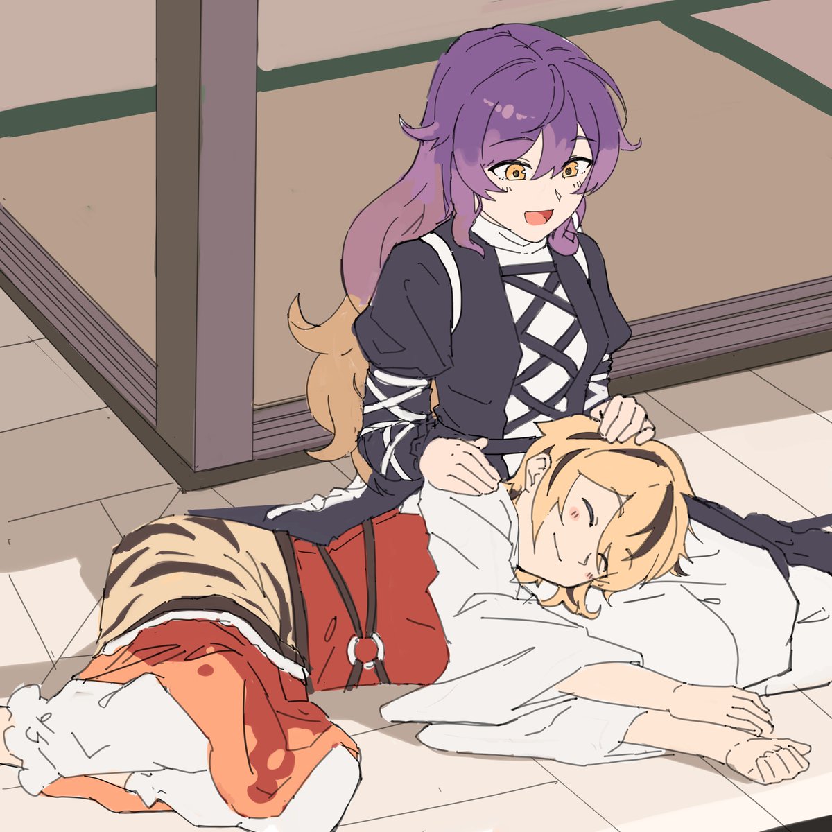 oekakiDaiSuki_i's tweet photo. 縁側にて https://t.co/lkCO4Ldk09