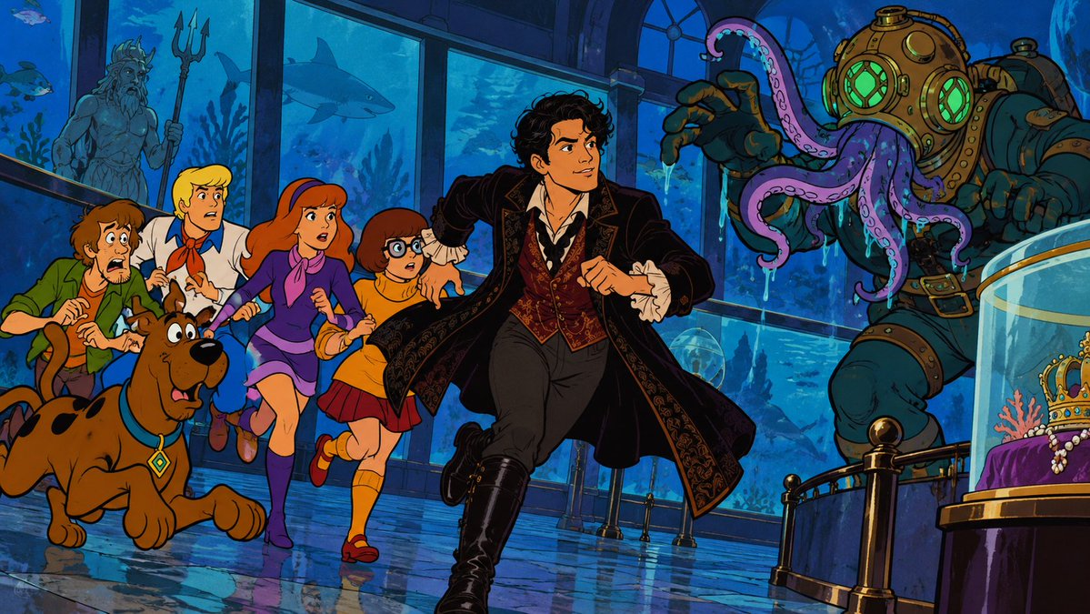 NeonTharja's tweet photo. Zoinks! You are the guest star in Scooby-Doo!

@MYVagabondTX @transientech0 @RaynTarant @RossoVermil 

Prompt 👇below! https://t.co/4BJBRIzmWI