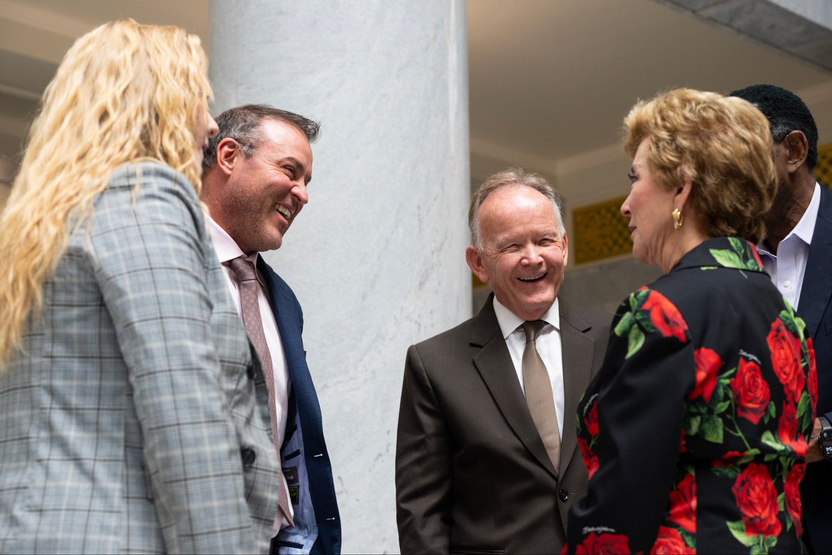 JStuartAdams's tweet photo. It was a pleasure to greet U.S. Secretary of Education @EDSecMcMahon as she began her national education tour in Utah. As we look toward the next 250 years of American education, I’m proud our state is building on a strong foundation. From 2015 to 2025, we’ve increased public education funding by $3.1 billion to strengthen opportunities for teachers and children. 

I’m grateful for Secretary McMahon’s commitment to returning education decisions to the states. Her priorities align with Utah’s efforts to empower parents, support educators and help every student succeed.