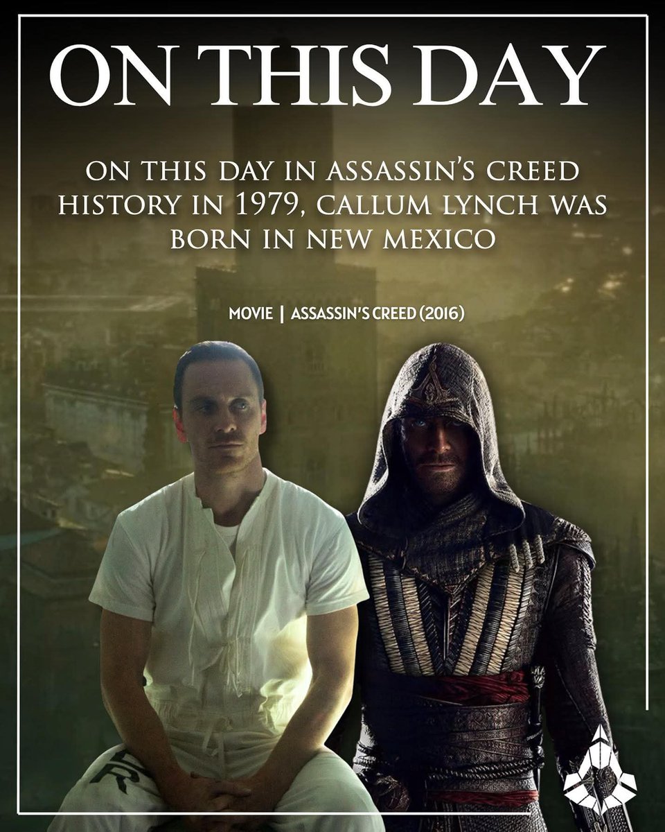 ACFirstCiv's tweet photo. 📜On this day in Assassin’s Creed history 47 years ago, Callum Lynch - descendant of Master Assassins Aguilar de Nerha and Arno Dorian - was born in Alcalde, New Mexico to Assassins Joseph and Mary Lynch. https://t.co/G0Kf4rGWyx