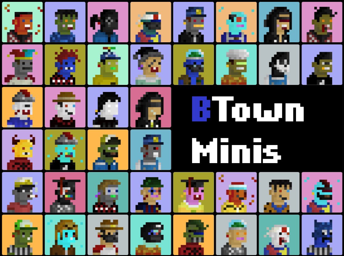 BTownHQ's tweet photo. When you get bored of the AI slop, have a look at these beauties. 

100% handmade, every single pixel, each of the 250+ traits! 

#BTown or Stay Basic. 

https://t.co/YRtSsPaR6R https://t.co/w5ozFUep19