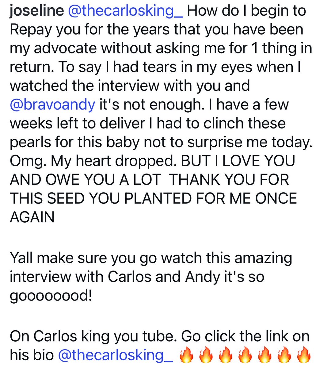 JaysRealityBlog's tweet photo. #JoselineHernandez with a message for Carlos after his interview with Andy ❤️ https://t.co/rvPx4xf1Tr