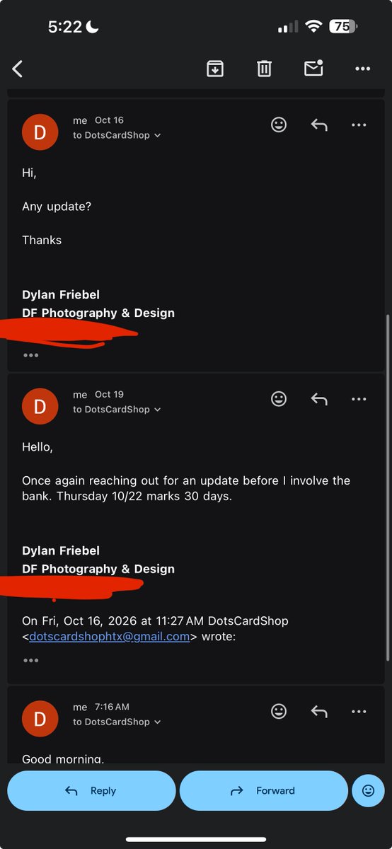 TheFriebster's tweet photo. Well this was a lie. 5:23pm my time (4:23pm his time) &amp; no response. Do better. Still 3 days since it would be “sent out” and that’s the 3rd time I’ve heard it. https://t.co/jQarqsFlnT