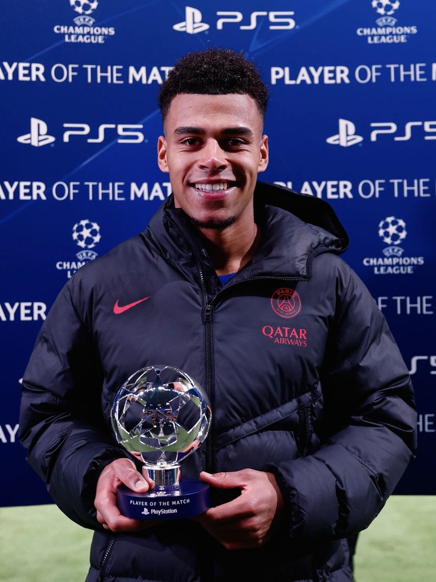 FabrizioRomano's tweet photo. 🔴🔵💫 OFFICIAL: Désiré Doué wins UEFA Man of the Match Award for PSG-Barça. https://t.co/AW4uY8IVN4