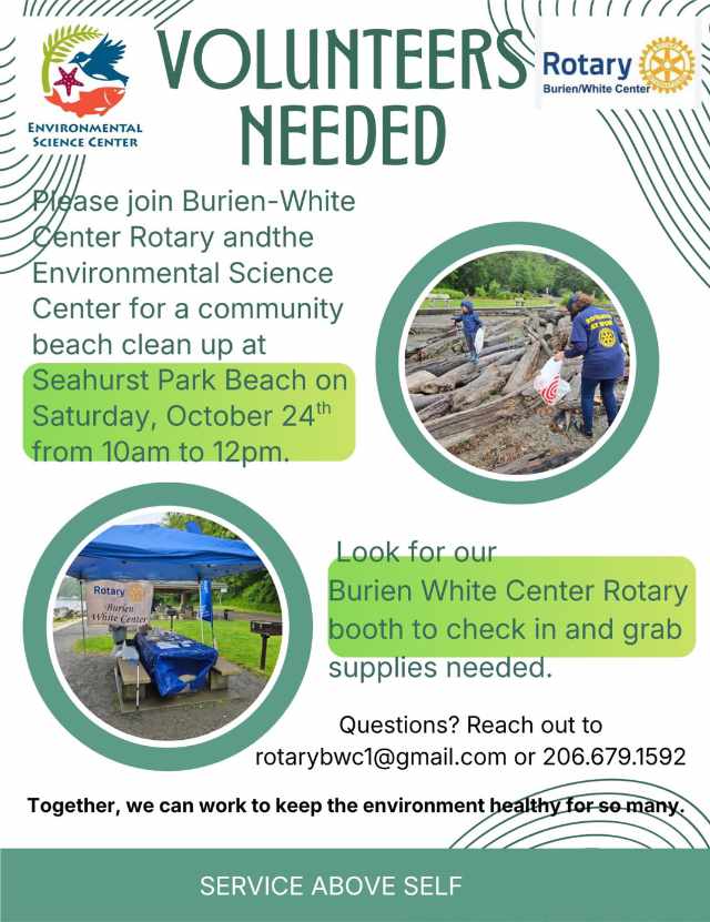 btownblog's tweet photo. Rotary Club of Burien White Center seeking volunteers for Seahurst Park beach cleanup in Burien this Saturday, Oct. 24: https://t.co/1NczcGg2dT #burien #buriennews #whitecenter #environment #cleanup #volunteers @EnvScienceCente https://t.co/46c33ucf3m