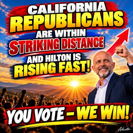 WayKuy4truth's tweet photo. It won't happen unless we all vote. Save California. Vote for Steve Hilton!! https://t.co/YpfX752FGO
