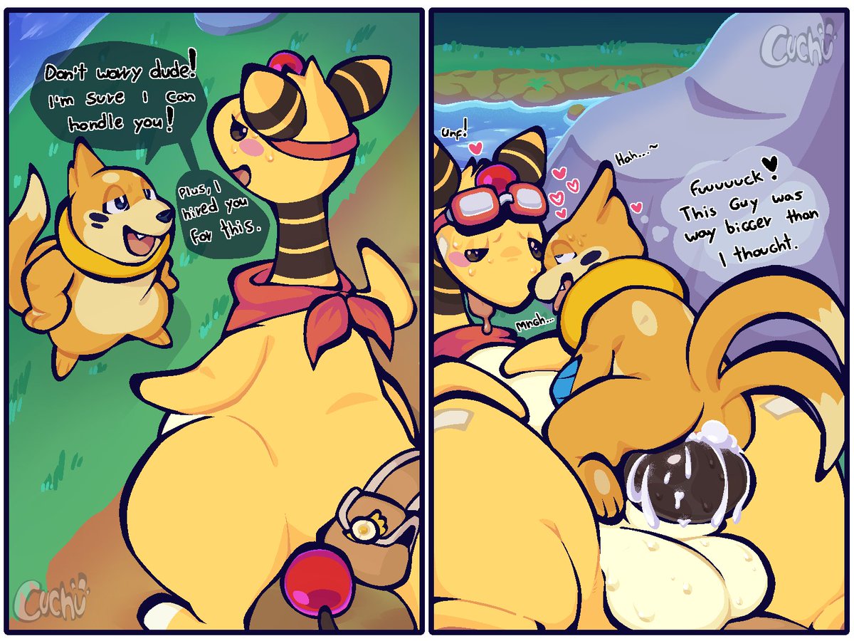 CuchuEst's tweet photo. My submmission for #OddOtterOctober !
This Buizel hired Cuchu because he needed some help, at first the Ampharos didn't knew for what but the mystery didn't last long. https://t.co/IuT2umnCMy