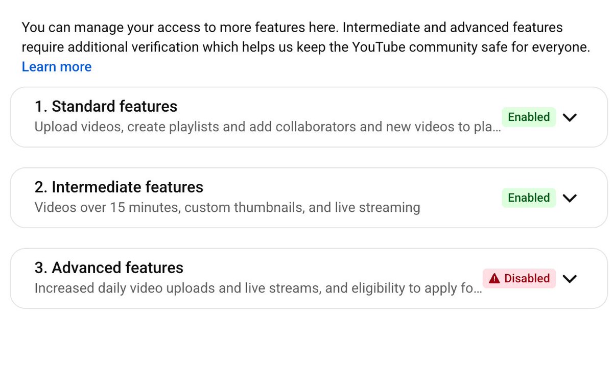vibotime's tweet photo. 1.2M views. 45% average view duration. Comments full of people who love what I make.

And I still can't apply for monetization, because YouTube disabled my advanced features with no reason and no warning.

I'm not asking for a favor. Just a human review. @TeamYouTube @YouTube 🙏 https://t.co/YU9JgaZUNQ