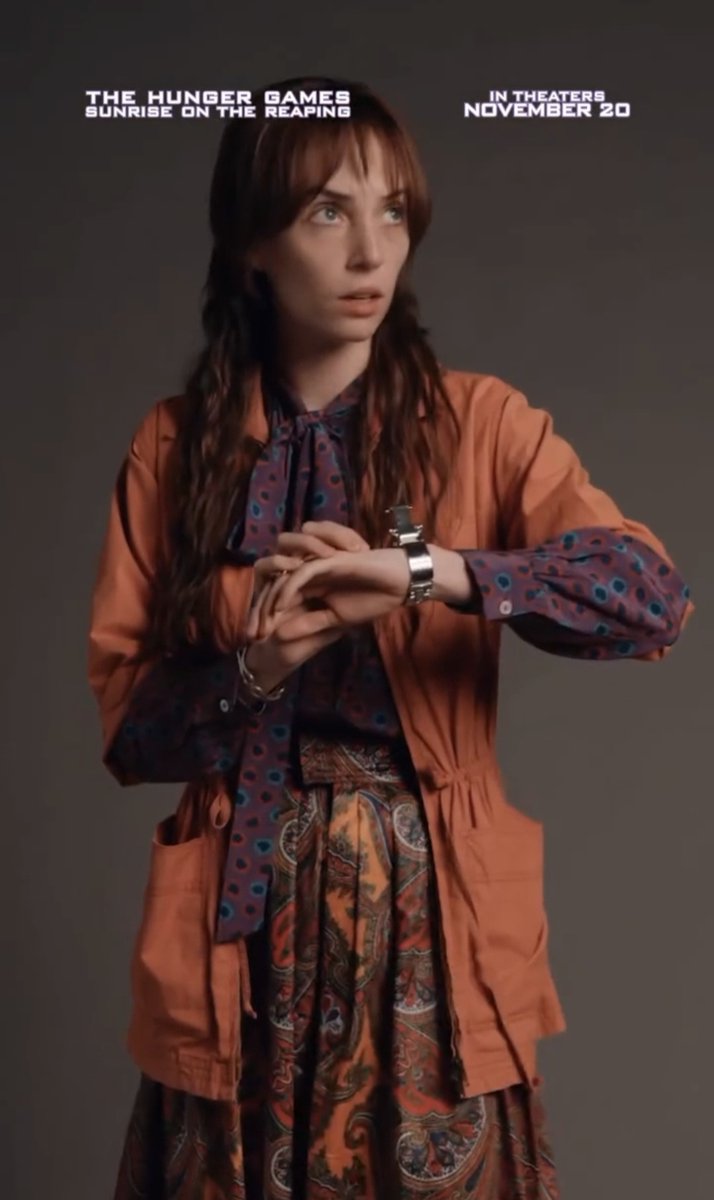 ArgMayaHawke's tweet photo. 🆕 Maya Hawke como Wiress para promo de "Los Juegos del Hambre: Amanecer en la Cosecha" https://t.co/FgmYGalzhJ