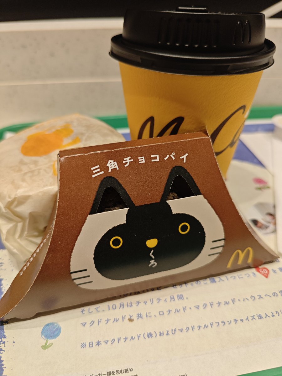 falsamoflucts96's tweet photo. 夜勤終わりのマック〜
今年も三角チョコパイが美味しいんじゃ〜(*•؎ •)☆ https://t.co/sbHsIHiVE7