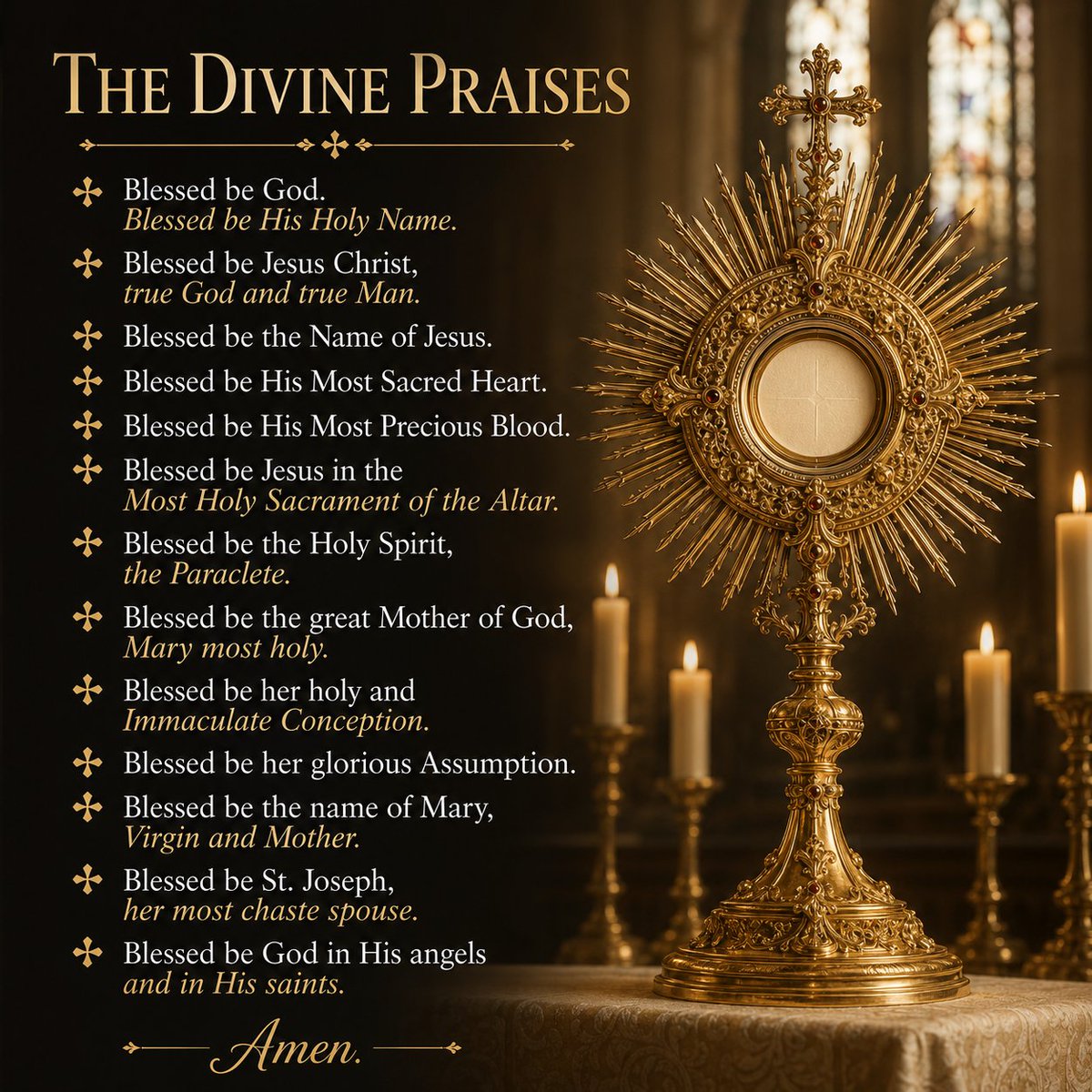 StPatCS's tweet photo. Sacred Saturday!
Today's prayer are The Divine Praises. These are said during Benediction at the close of Adoration. 
You are invited to join us M-F, 8am-7pm at the Adoration Chapel. 
https://t.co/cUCRovJKFg https://t.co/ulyJfSKyca
