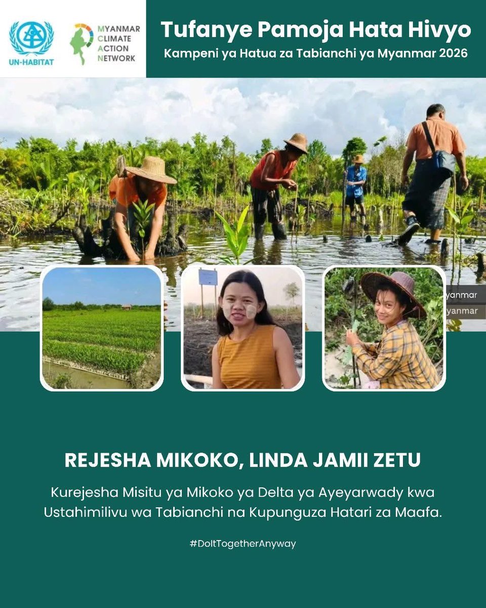 pietrodugo51's tweet photo. 🌿 Restore Mangroves, Protect Our Communities
Mangrove forests are more than coastal ecosystems. 

#DoItTogetherAnyway #MyanmarClimateAction2026 #MangroveRestoration #UNHabitat #MCAN https://t.co/gAQsjBh6lb