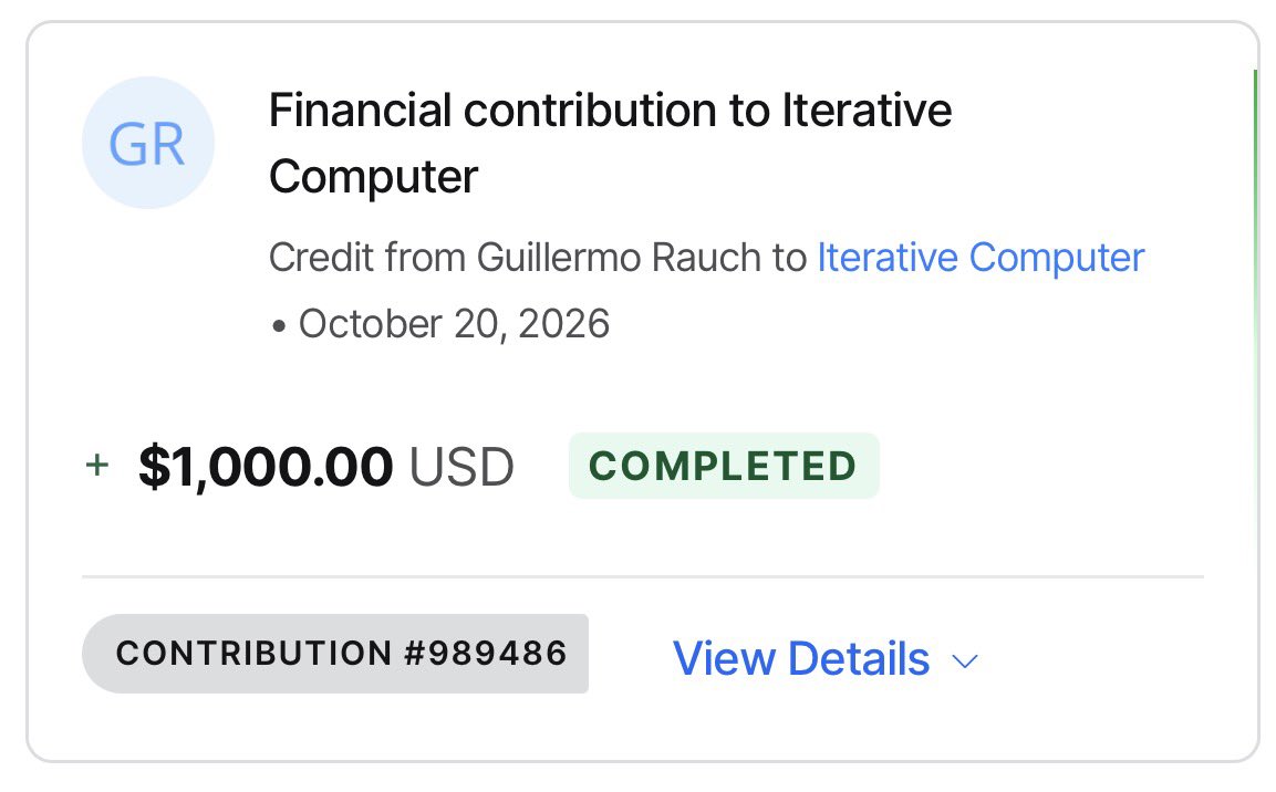 imjudekim's tweet photo. huge thank you to @rauchg for contributing $1,000 to Powermove by @IterativeCo 

really appreciate you believing in what we’re doing! https://t.co/1CQCiAognL