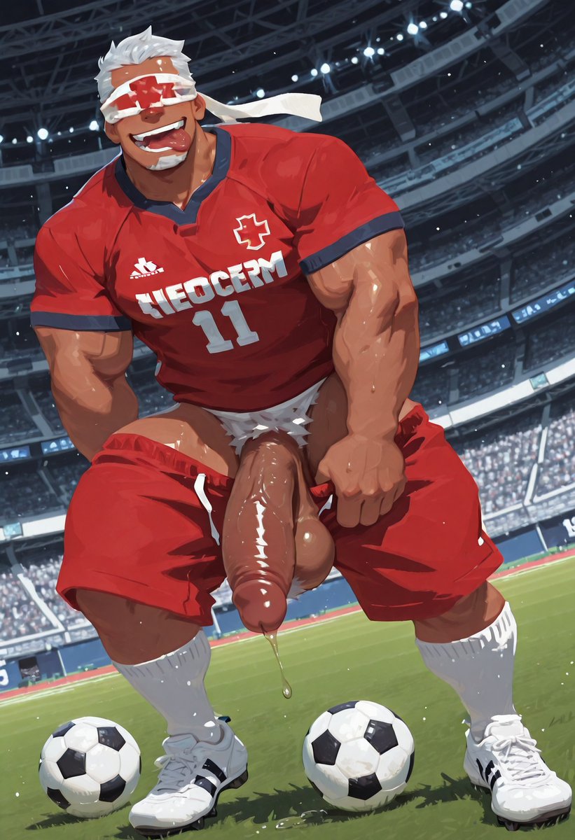 ctrlaltrepeat's tweet photo. Day 20 - Athlete - Charon being a bit of a showoff after hitting the goal of a lifetime (also an attempt at animation, lmk if you like it!)

#bara #ai #ai_art #baraAI #nsfw #gay #gayAI #gayaiart https://t.co/3ZeF6iSueB