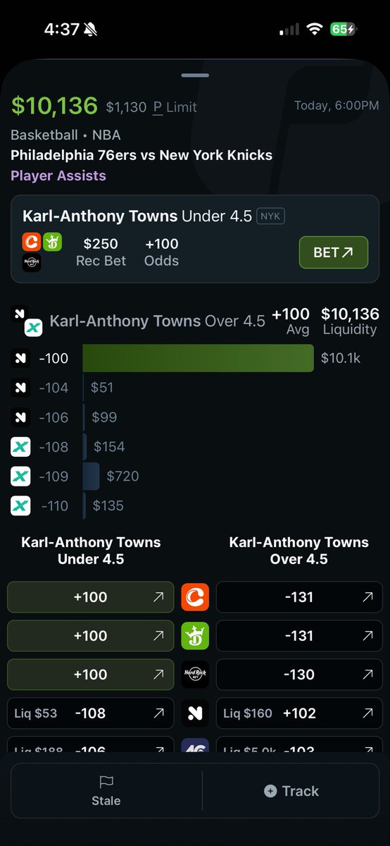 mossgambles's tweet photo. Another Promo to take advantage of‼️
#DraftKings has a $10 to get $1 per 3PM. 
Found 2 great plays on SharpMoney, 2u, either way got paid $32 in bonus bet for Celtics game (the bet hit anyway!)
Let’s ride for #NYKPHI https://t.co/N4IBMDtGdB