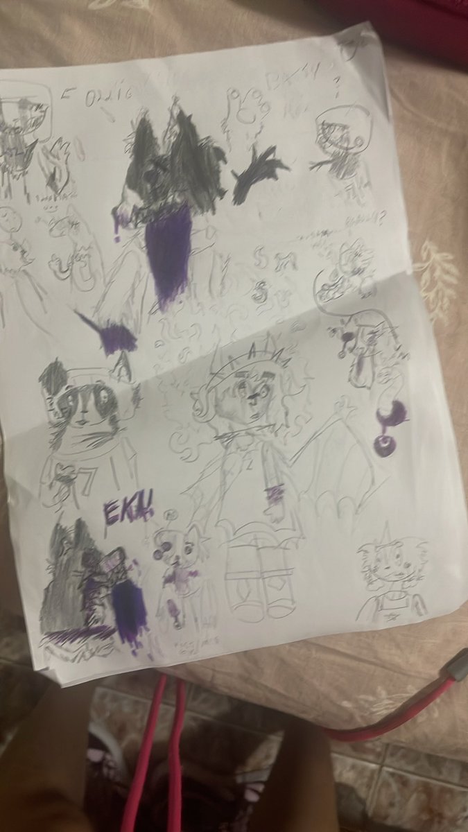 baseballie's tweet photo. //ugly ass doodles also the caterpillar inside of ollie's eye is sam https://t.co/mpbNZrvf9D