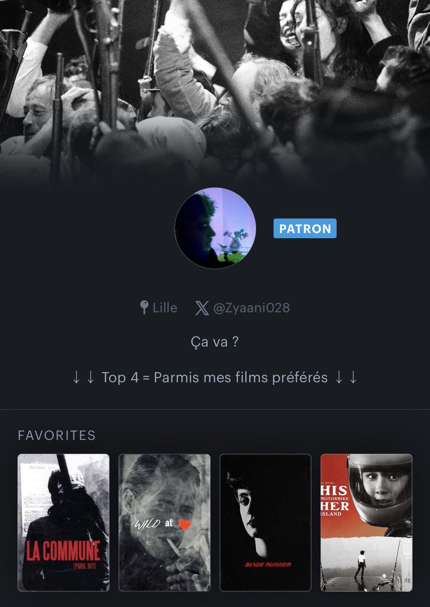 zyaani028's tweet photo. La Commune m’a mis une claque j’ai un peu modifier le top 4 montrez le votre svp https://t.co/vtZP9hRBEY
