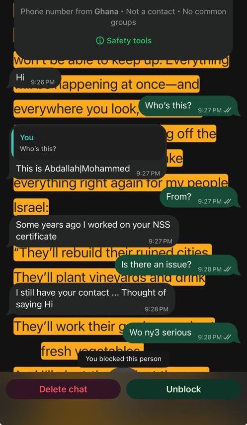 Akhosuakwabea1's tweet photo. The National Service Authority needs to get their staff in check. It is completely unacceptable that an employee took my personal phone number from my certification paperwork just to text me. This is a massive breach of data privacy and professionalism @_nsagh  @DPC_Ghana https://t.co/MMuXBcI2a7