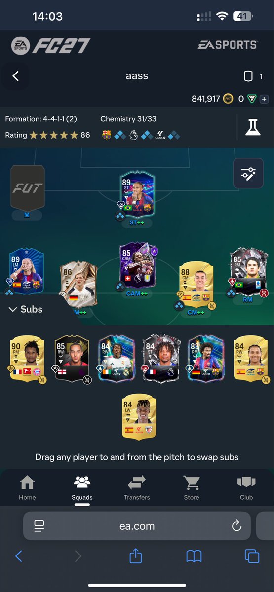 PayneAVFC1's tweet photo. Looking to sell my main fc27 account on Xbox will get 2k fp each month and seasons pass’s has gallery lvl 11 in div2 #fc27ultimateam https://t.co/xnsklI7Bhf
