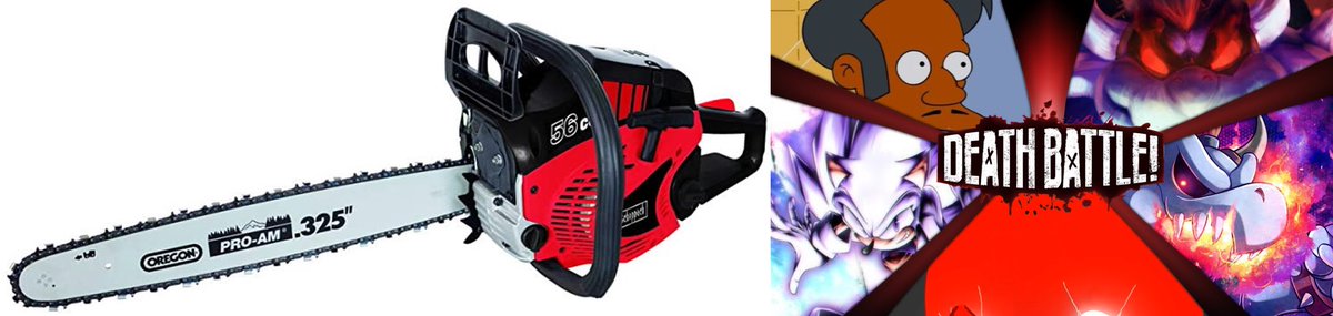 DeathBattleBot's tweet photo. DEATH BATTLE with a Chainsaw! Apu AND Dark Bowser VS Hyper Sonic AND Red AND Dry Bowser https://t.co/uOqkj8hUgr