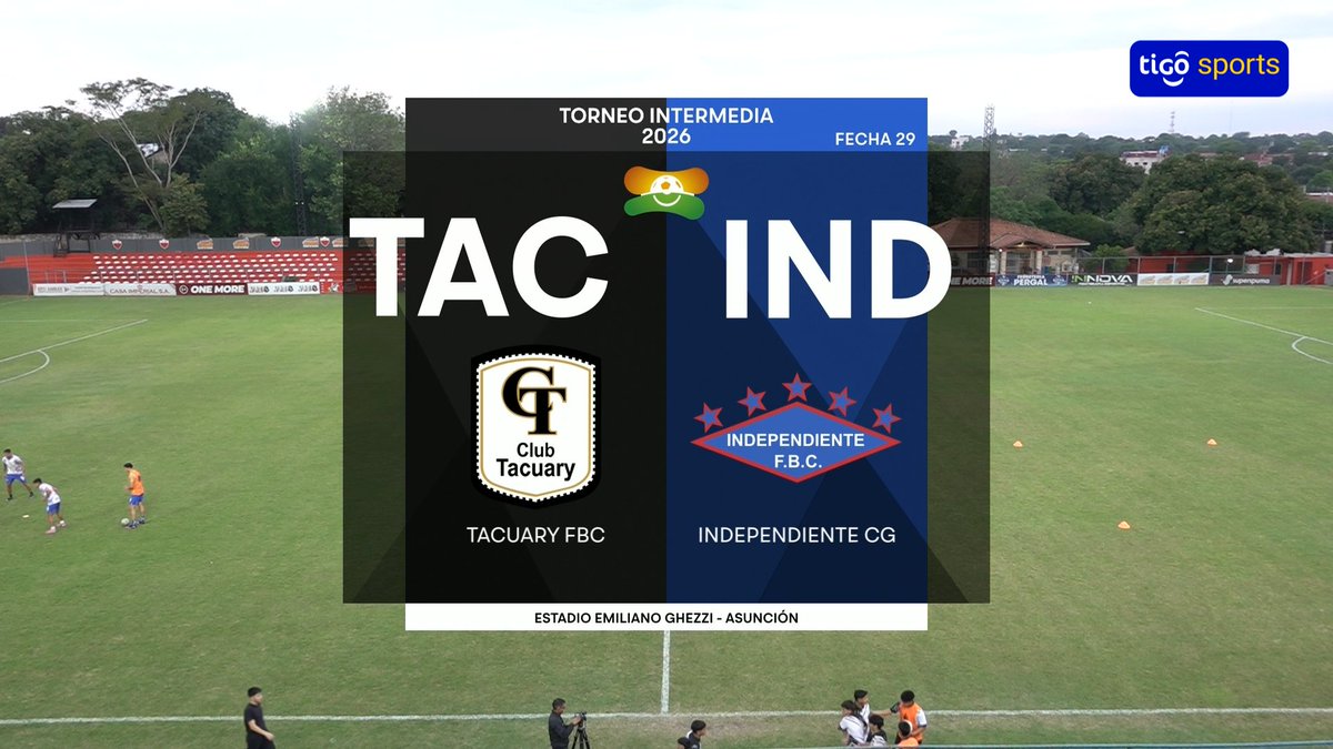 TigoSportsPY's tweet photo. ¡YA SE VIENE!

Tacuary vs. Independiente CG

🎙️Relata: @28Aranda 
🎙️Comenta: @FedeGolPerez 

📺Tigo Sports 3

▶️Viví la #IntermediaAPF en https://t.co/WiZcIDJrSo