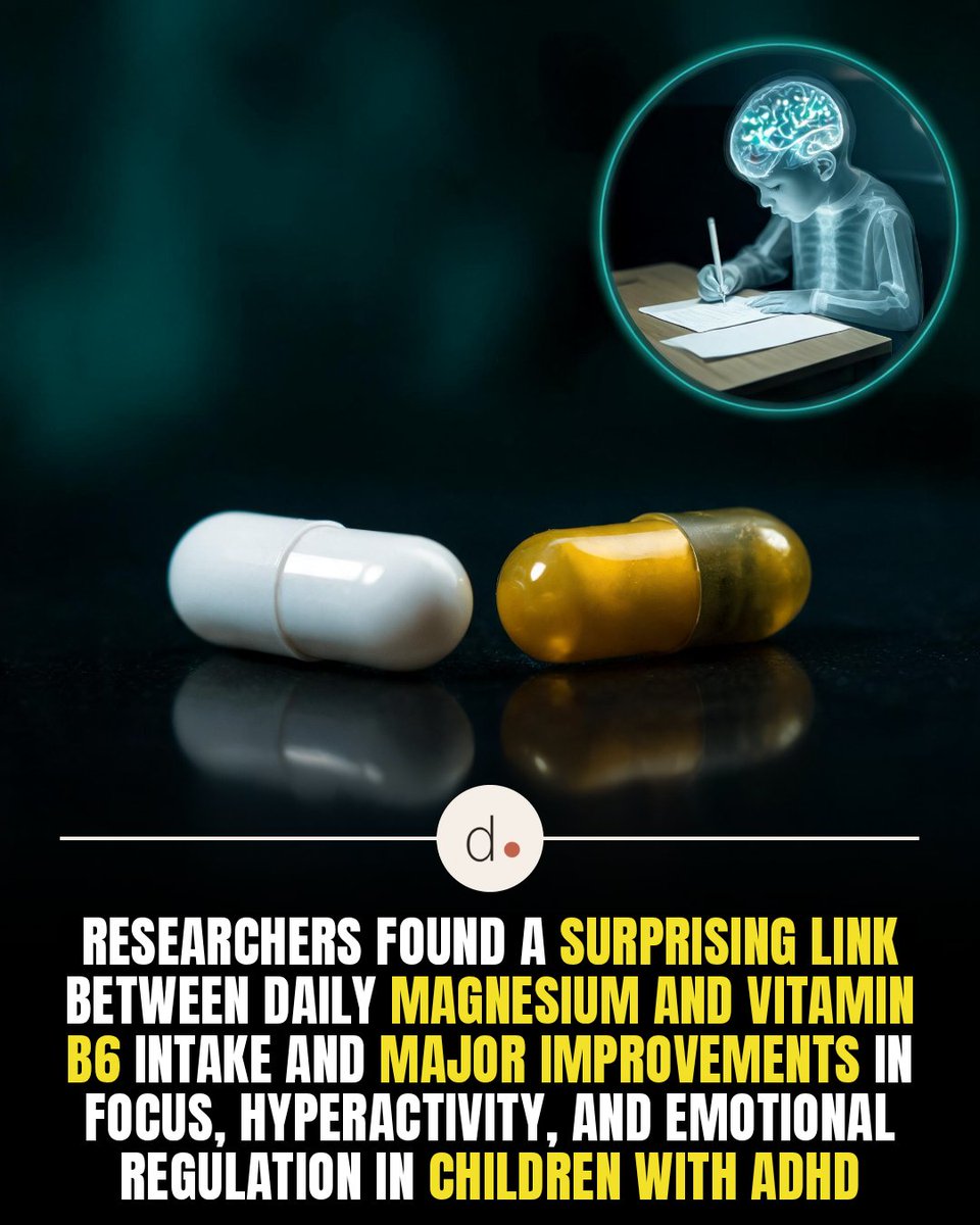 dose's tweet photo. 🥜 Magnesium + B6 may calm ADHD symptoms

Daily use for 2+ months curbs hyperactivity

Consistency is key

Sources: Mag Research, Nutrients

#dose #ADHD #Nutrition #Parenting https://t.co/lKTiqXMuw3