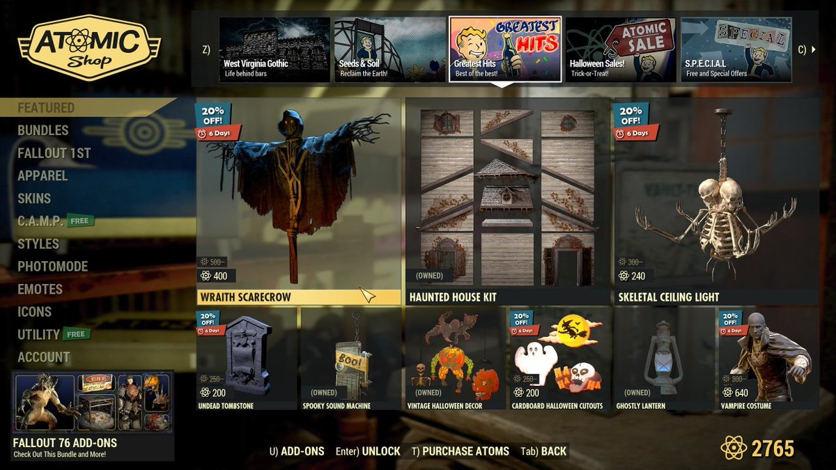 El_ranger_1's tweet photo. ⚛️ Tienda atómica del 20/10/2016 ⚛️

Regresa el Slasher pero en forma de bundle X átomos después de mucho que estuvo en paquete por dinero 🔥

#fallout76  #atomicshop #ElRanger #BethesdaLatam https://t.co/XaoxLToHt4