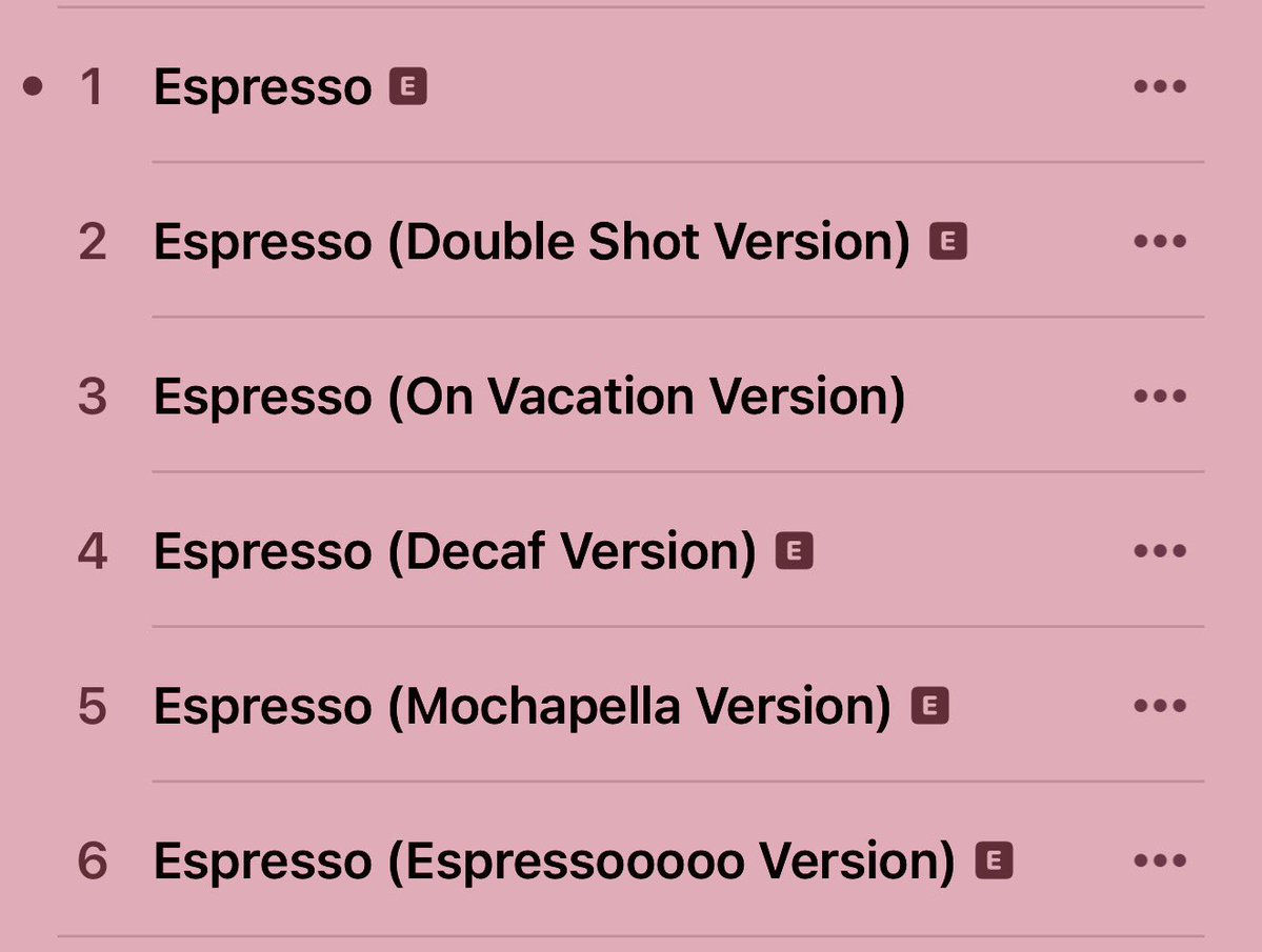 sabpantheress's tweet photo. people really trying to convince us that these version names aren’t creative https://t.co/N49vFThBcR
