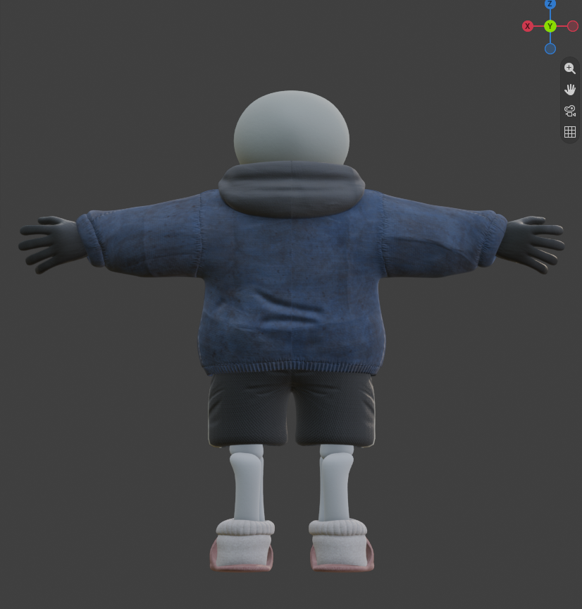 _Agheel's tweet photo. SANS UPDATE !! The model will be up on ko-fi for around $20 (apologies to those hoping for a free release...) 
It now includes 3 textures : base, blood splatter and injured. I've also started working on Papyrus scarf which will be fully rigged ^^

#sansundertale #sans #undertale https://t.co/YFY5U1oshx