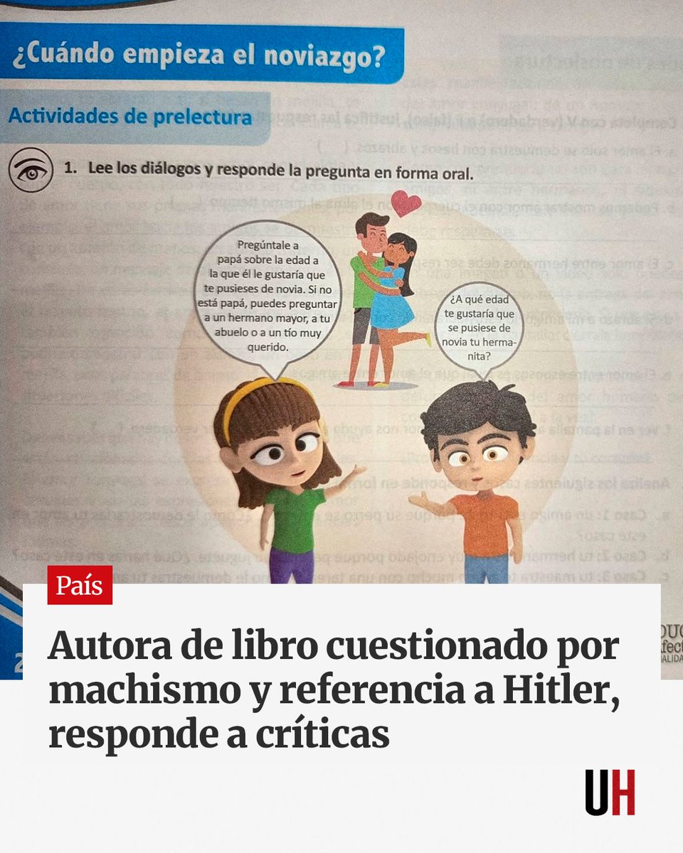 UltimaHoracom's tweet photo. María Judith Turriaga, autora de los materiales educativos sobre afectividad y sexualidad cuestionados por sus referencias a Adolf Hitler y el enfoque de género, defendió el contenido de sus libros y afirmó que un ejercicio fue difundido fuera de contexto y malinterpretado. En un comunicado dirigido a las familias paraguayas, pidió al MEC intervenir en la polémica.

https://t.co/qUbdr7Sdrk
