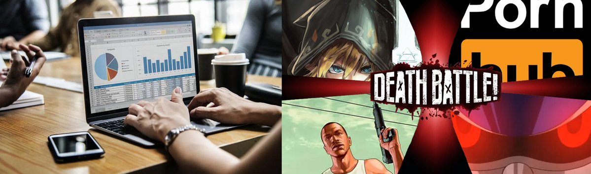 DeathBattleBot's tweet photo. DEATH BATTLE by Running a Business! Link VS PornHub VS Carl Johnson VS Metallix https://t.co/9RhEqTVKkz