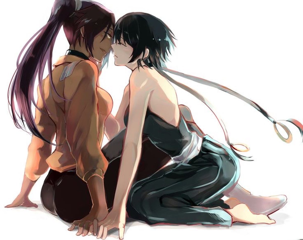 MienaiShiki's tweet photo. "Yes please! Take me with you Lady Yoruichi! I've been waiting for you to ask that of me forever!" ♡

Leaning forward for a smooch that will change their lives forever.

Fate had separated the two, now all it takes to correct that mistake is one single. . . kiss. https://t.co/y5j9DDRUV3