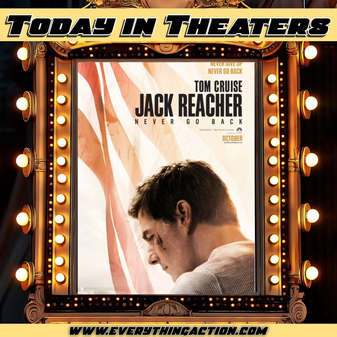 evaction's tweet photo. #TomCruise returned as #JackReacher 10 years ago when #NeverGoBack opened on October 21st, 2016 #CobieSmulders #AldisHodge #DanikaYarosh #JessicaStroup #PatrickHeusinger #HoltMcCallany #RobertKnepper #EdwardZwick #Reacher #LeeChild https://t.co/ZjwzPS5mwi