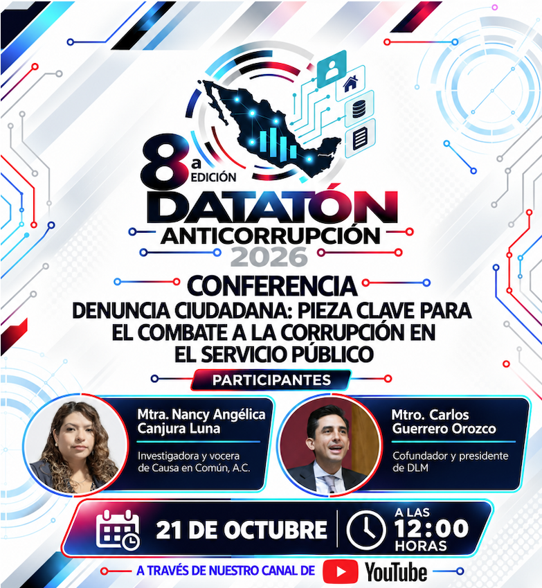 SESNAOficial's tweet photo. #Agéndalo 

Mañana, miércoles 21  de octubre a las 12:00 hrs se llevará a cabo la conferencia "Denuncia ciudadana: pieza clave para el combate a la corrupción en el servicio público ".

Con la finalidad de seguir consolidando la capacitación de las personas interesadas en participar en el Datatón Anticorrupción 2026.

Transmisión en vivo:
https://t.co/wALuUCWi2r