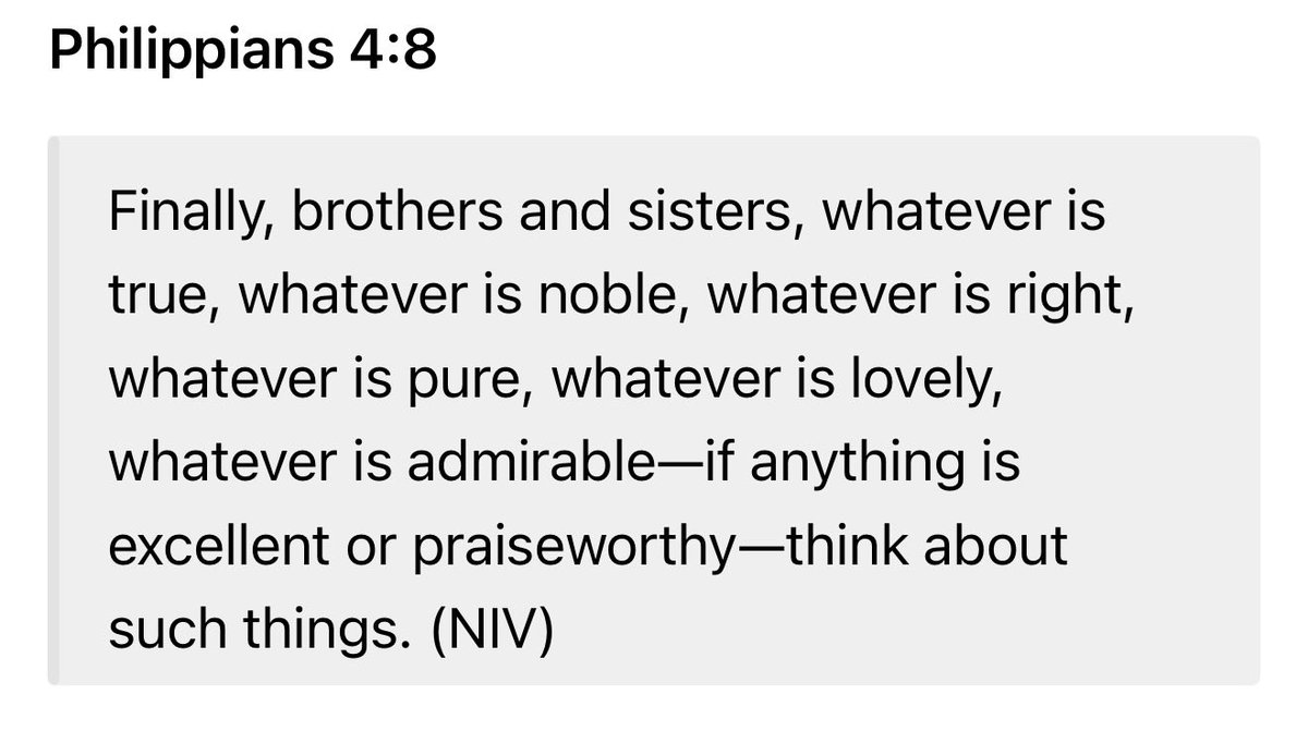 joshernstrom's tweet photo. @pearls4swineguy My guess is she’s coming from a Philippians 4:8 perspective. But also her theology on fear is…interesting at the very least. And let’s be honest, all the things she mentions should not make you fear. And she mentions SIGNS? That has a very Christian message. https://t.co/O4AKVnLqx1