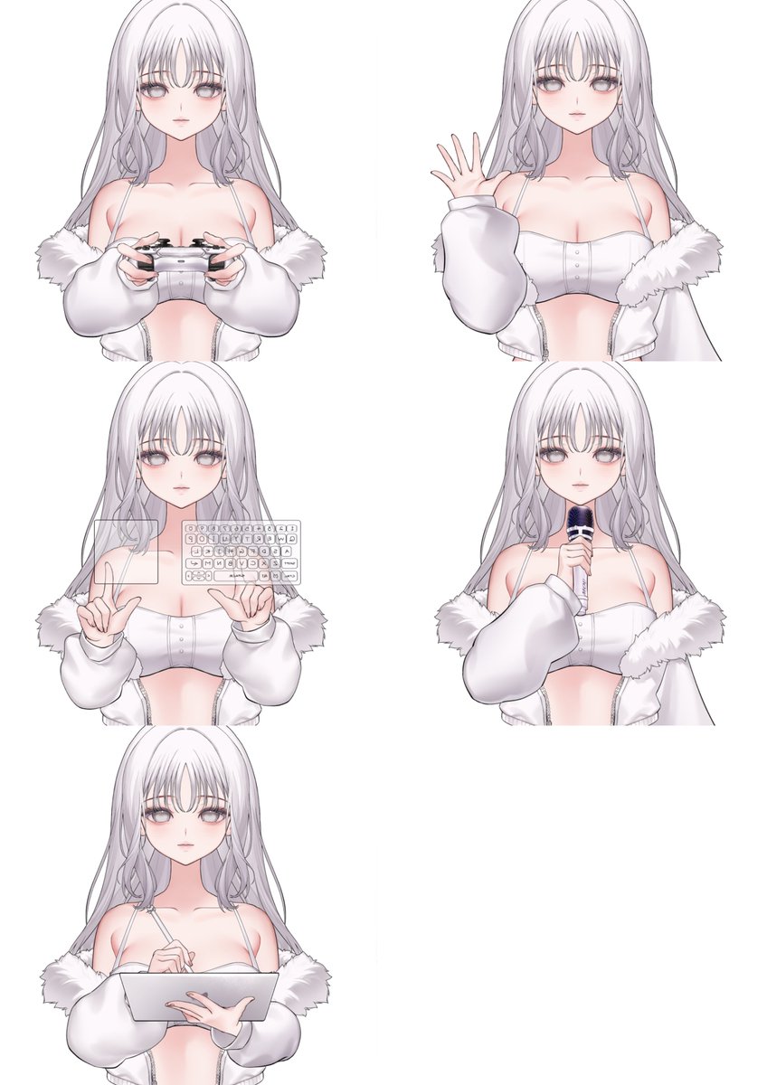 sakurai_mon's tweet photo. #CustomizableVtuber #Live2DWIP
🍋Everyone! Please allow me to make this special announcement! ✨✨

🍋We have 5 hand poses that cover most common use cases, and there may be more in the future! 

🍋We also have base expressions — they’re so cute XD💛💛 https://t.co/fynXWgLVPZ