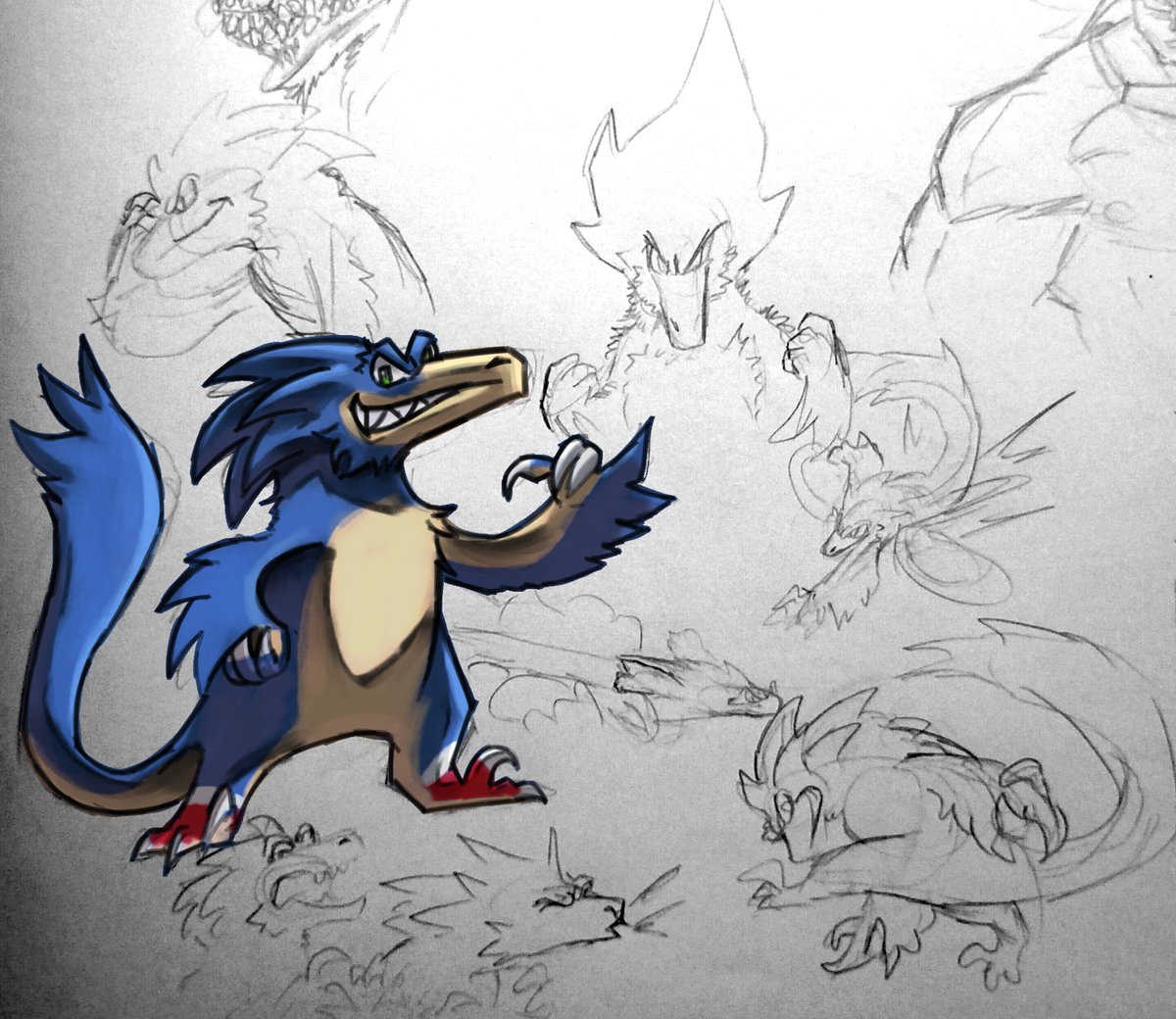 JEFFTHEALLODUDE's tweet photo. Sonic: ancient ages 
( Basically sonic characters as dinosaurs) :p https://t.co/EY2gZIbwHm