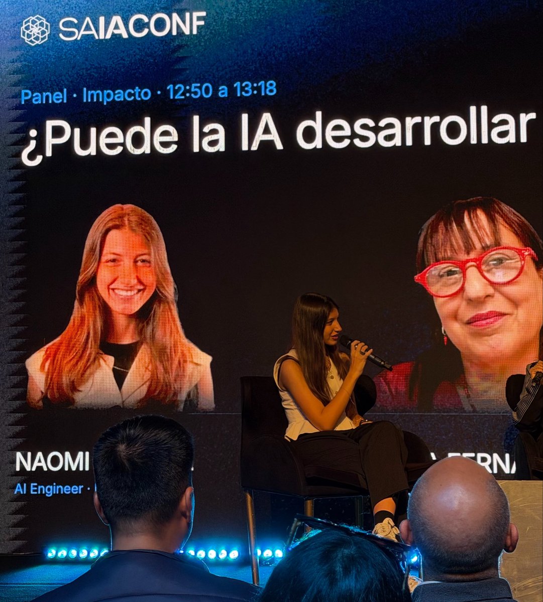 renvalente's tweet photo. De New York a Buenos Aires sin escalas, hoy exponiendo en @SAIA_AR, la referente N°1 en IA de Argentina, @NCouriel 🫶🏻 https://t.co/Ra2cBnk2Ha